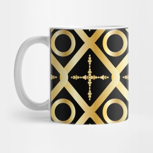 Elegant Black And Gold Moroccan Pattern Mug